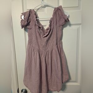 Off-Shoulder lavender Dress